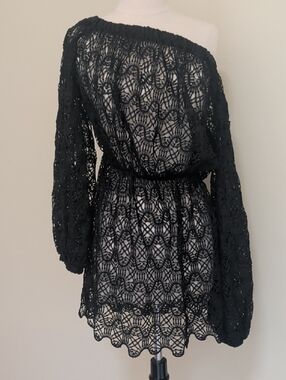 Black Lace Summer Dress - Beach, Swim coverup, Music Festival!
